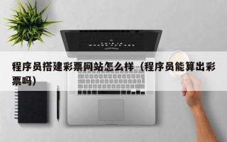 句容程序员搭建彩票网站怎么样（程序员能算出彩票吗）